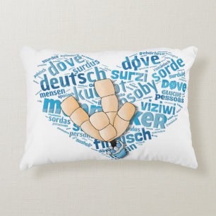 Deaf-Hand - Liebe-Herz Dekokissen