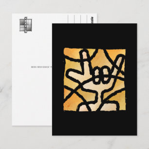 Deaf-Hand Postkarte