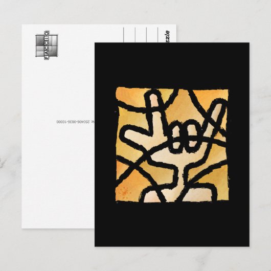Deaf-Hand Postkarte (Vorne/Hinten)