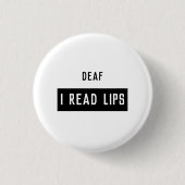 Deaf I READ LIPS Button (Vorderseite)