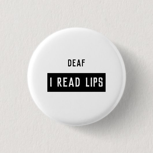 Deaf I READ LIPS Button (Vorderseite)
