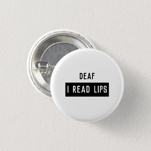 Deaf I READ LIPS Button (Vorne & Hinten)