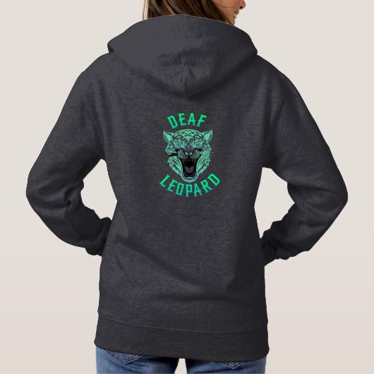 Deaf Leopard Hoodie (Rückseite)