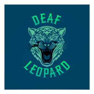 Deaf Leopard Poster