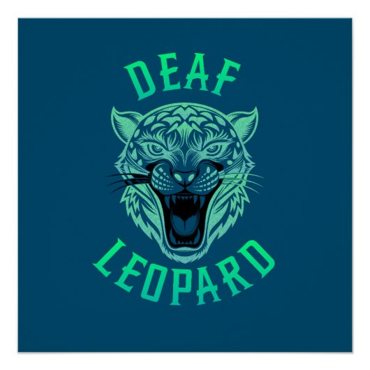Deaf Leopard Poster (Vorderseite)