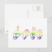 Deaf-Liebe Postkarte (Vorne/Hinten)