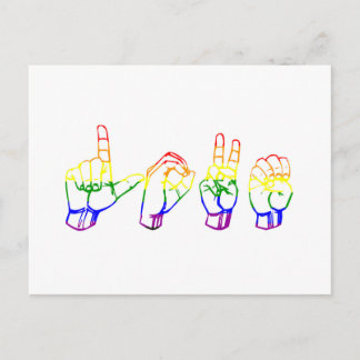 Deaf-Liebe Postkarte
