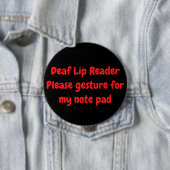 Deaf Lip Reader Geste für Notepad Alert Message Button (Beispiel)