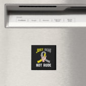Deaf Not Rude Apparel Awareness Asl Language Fun G Magnet (In Situ (Geschirrspüler))