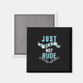 Deaf not rude Awareness Yellow Ribbon Asl Language Magnet (Vorderseite/Rückseite)