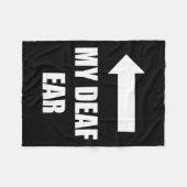 Deaf Ohr rechts Ohr ist tot Fleecedecke (Vorderseite (Horizontal))