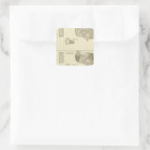 Deaf, Paupers, Gefangenenstatistik Quadratischer Aufkleber (Tasche)