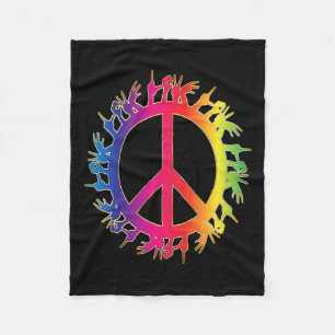 Deaf Peace Sign Language Handgesprächspartner Asl Fleecedecke