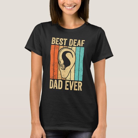 Deaf Pride ASL Gebärdensprache Bester gehörloser V T-Shirt (Vorderseite)