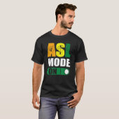 Deaf Pride ASL-Modus auf der Trägersprache T-Shirt (Vorne ganz)