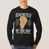 Deaf Pride Awareness ASL Sign Language Deafinitely T-Shirt (Vorderseite)