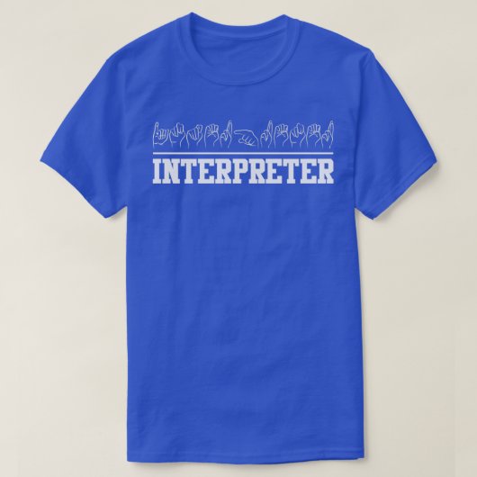 Deaf Pride Interpreter ASL Sign Language T-Shirt (Design vorne)