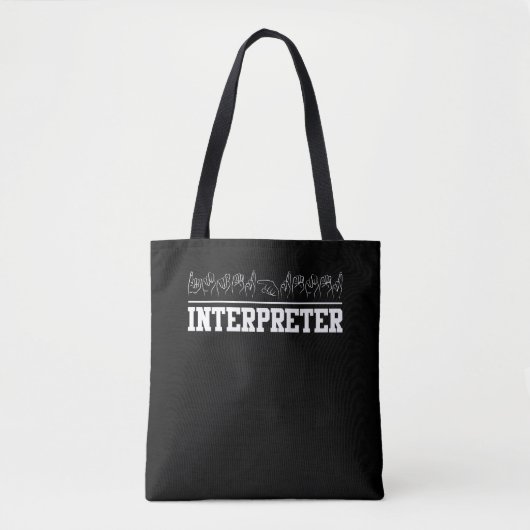 Deaf Pride Interpreter ASL Sign Language Tasche (Vorderseite)