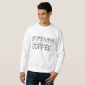 Deaf Pride Trendy Coffee Liebe ASL Sign Language G Sweatshirt (Vorne ganz)