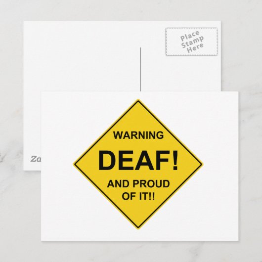 Deaf Proud Postkarte (Vorne/Hinten)