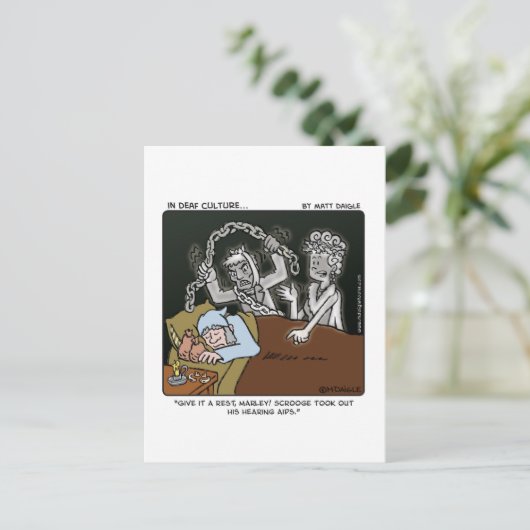 Deaf Scrooge Postkarte (Stehend Vorderseite)