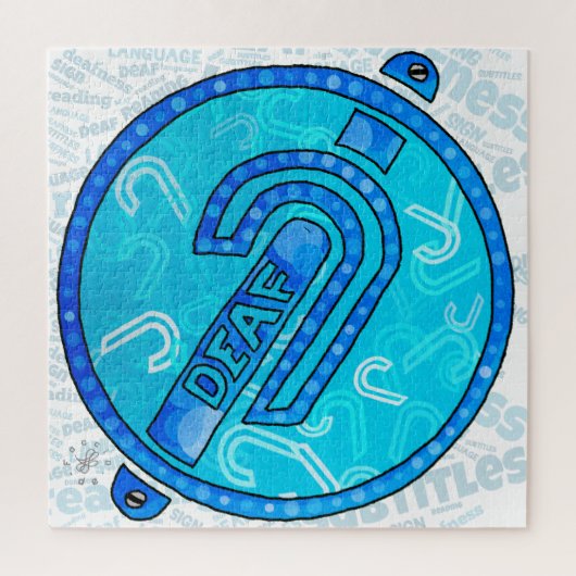 Deaf Symbol English Puzzle (Vertikal)