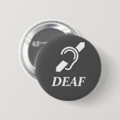 Deaf-Symbol mit Word-DEAF Button (Vorne & Hinten)