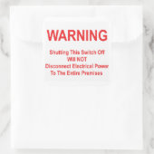 Deaktivieren Sie den Power nicht. Quadratischer Aufkleber (Tasche)