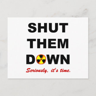 Deaktivieren Sie die Anti-Nuklear-Slogan-Postkarte Postkarte