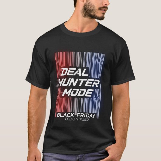 Deal Hunter Mode - Black Friday Barcode Design T-Shirt (Vorderseite)