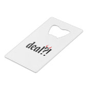 Deal mit dem Teufel Geldbeutel Flaschenöffner (Rückseite Schrägansicht)