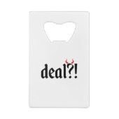 Deal mit dem Teufel Geldbeutel Flaschenöffner (Rückseite)