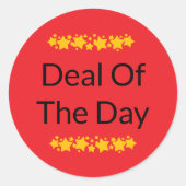 Deal of the Day Red Runder Aufkleber (Vorderseite)