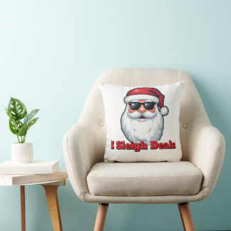 Deal Slaying Santa Claus Funny Holiday Shopping Kissen