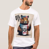 Deal With It' Attitude Tee with Coffee & Flag (Vorderseite)