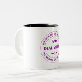 deal with pressure  zweifarbige tasse (Vorderseite Links)