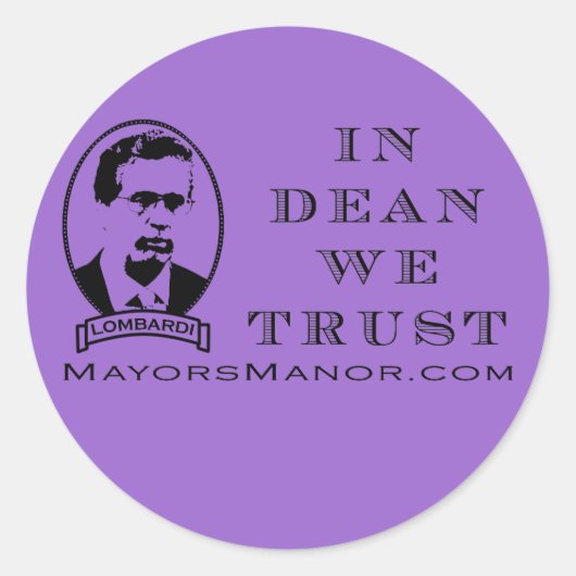 Dean - Bleib dran! Runder Aufkleber (Vorderseite)