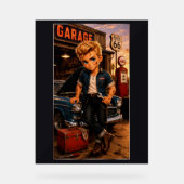 Dean Chibi Rockabilly Acrylschild (Vorderseite)