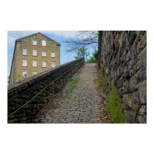 Dean Clough Cobblestone Climb - Brandts Geist Poster (Vorderseite)