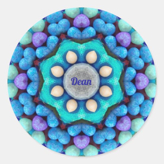 DEAN ~EASTER ~ Blue Green EGGS for Ostergiving~ Runder Aufkleber (Vorderseite)