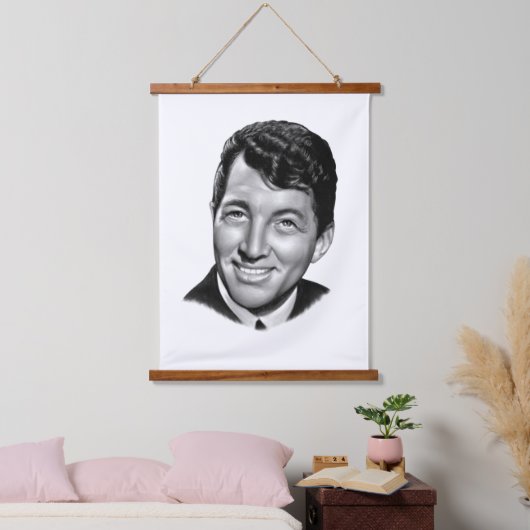Dean Martin Wandteppich Mit Holzrahmen (Schlafzimmer)