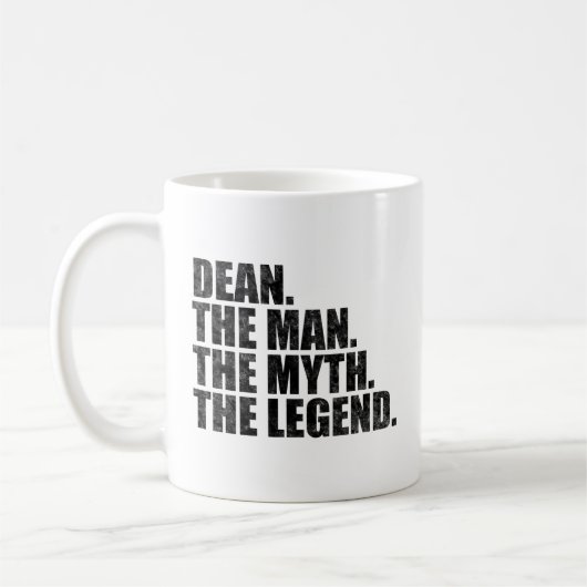 Dean Name, Dean Der Mann Der Mythos Die Legende Kaffeetasse (Links)