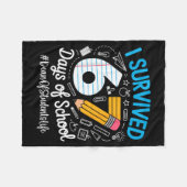 Dean Of Students Survived 67 Days Of School Humor  Fleecedecke (Vorderseite (Horizontal))