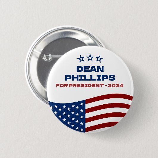 Dean Phillips für den Präsidenten 2024 Button (Vorne & Hinten)
