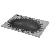 DEAN ~ Schwarz-weißes originales Fraktal Schneidebrett (Ecke)