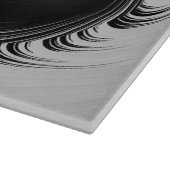 DEAN ~ Schwarz-weißes originales Fraktal Schneidebrett (Ecke)