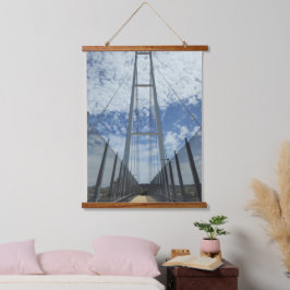 Dean Street Pedestrian Bridge Pathway to the Sky Wandteppich Mit Holzrahmen