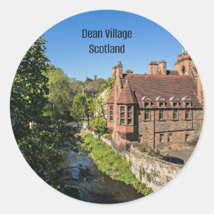 Dean Village Scotland Runder Aufkleber