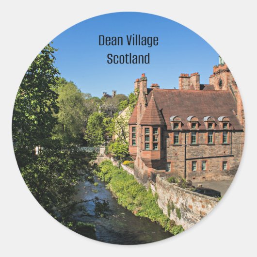 Dean Village Scotland Runder Aufkleber (Vorderseite)