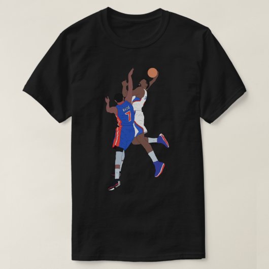 DeAndre Jordan Dunk auf Brandon-Rittersticker T-Shirt (Design vorne)